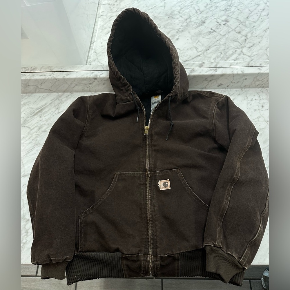 Carhartt Men’s Hooded jacket - Brown - Size Small